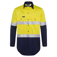 Worksense - Programmed Mens LS 2T Taped Vented Shirt Yellow/Navy Size 2XL | PR91864H8YNR2XL
