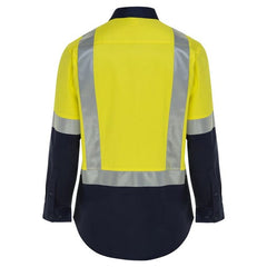 Worksense - Shirt Op Frt Rw Cot Ls Ast H Yellow/Navy Size XL | WS9586443YNR1XL