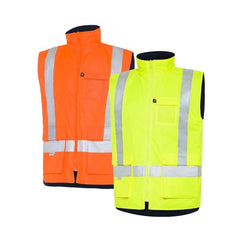 Worksense - WS Vest Boston H Tape Reversible Recycled Poly Oxf Yellow Size XL | WS9785860YYR1XL