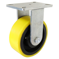 EHI - 200mm Urethane/cast Iron Fixed Plate Castor | X13A91K200