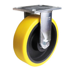 EHI - 250mm Urethane/cast Iron Fixed Plate Castor | X13A91K250