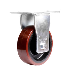 EHI - 150mm Urethane/cast Iron Fixed Plate Castor | X23AZ95K150