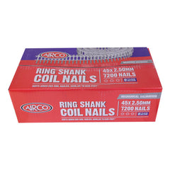 Airco -  C25/45 Ring Mechanical Galv Coil Nails. Ctn Qty: 7.200 | YD45258R