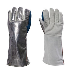 Elliotts - Aluminised Kevlar Glove, Leather Palm, Wool Lined. (Pack of 1) | AKG16WS