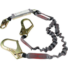 Maxisafe - Maxisafe Double Elasticated Lanyard W/ Snaphook & Scaffold Hook, 140Kg Rating - 2M | ZABM-2T5EH
