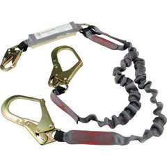 Maxisafe - Maxisafe Double Elasticated Lanyard W/ Snaphook & Scaffold Hook, 140Kg Rating - 2M | ZABM-2T5EH