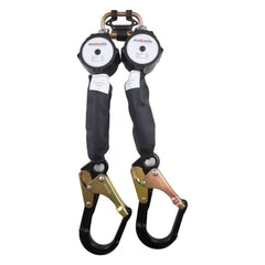 Maxisafe Twin Self-Retractable 2M Lanyard w/ Carabiner & Aluminium Hook | ZMIC02-TWIN