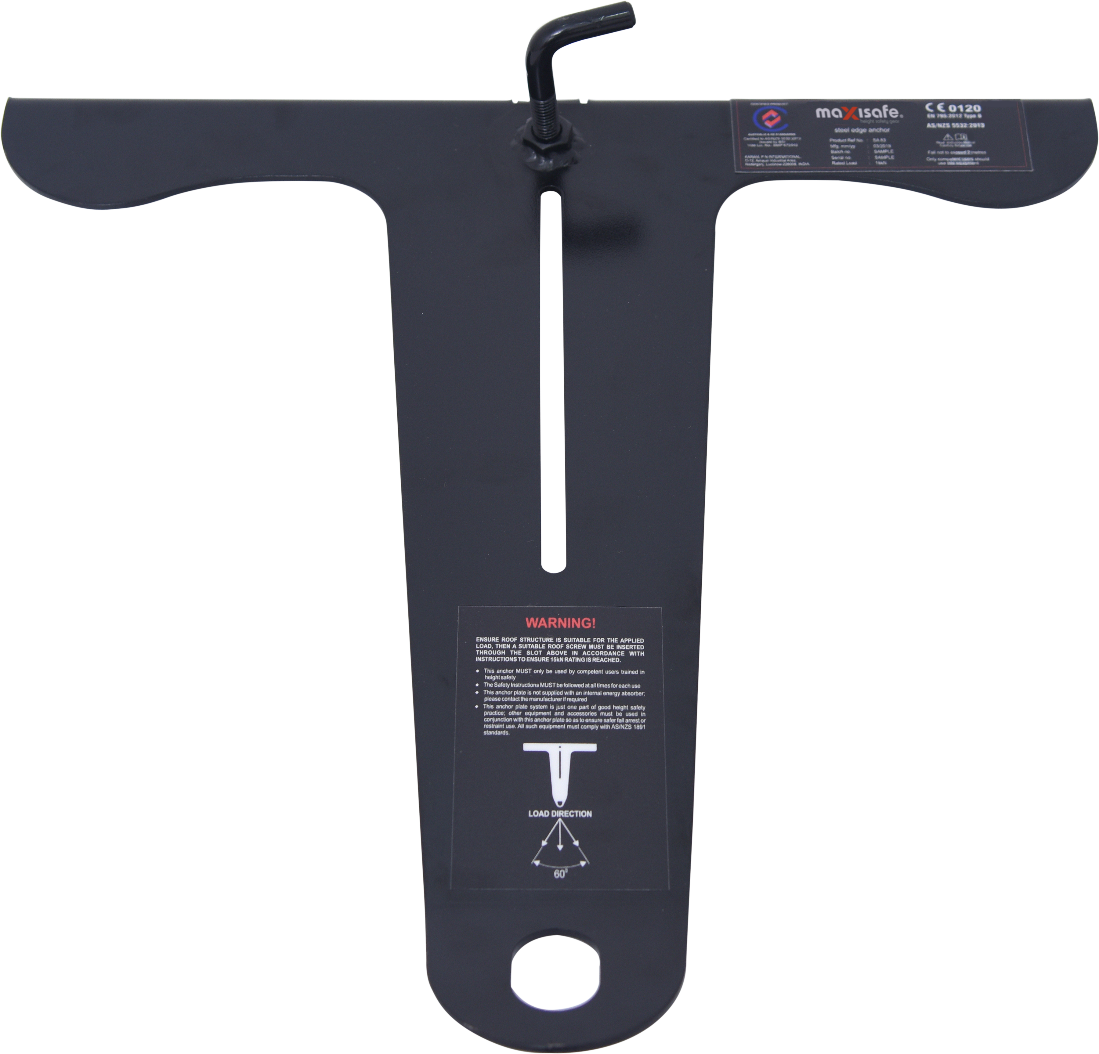 Maxisafe Steel T Bar Edge Anchor | ZTA918