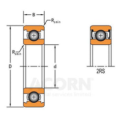 FAG Bearing - 6011-2RSC3 Single Row Deep Groove Ball Bearing 55mm ID x 90mm OD x 18mm W (C3 Clearance) | 6011-2RSC3_FAG