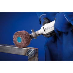 PFERD - Dia. 100 x 50mm Polinox Non-Woven Unmounted Grinding Wheel Pnz Thread M14 A100 for Fine Grinding & Finishing | 44642101