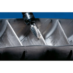 PFERD - Dia. 12 x 25mm Tungsten Carbide High-Performance Burr Tough Tree Shape with Radius End Rbf Shank Dia. 6.35mm Impact-Resistant | 21722276