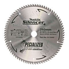 Makita - Silencer TCT Saw Blade 260mm x 25.4mm x 80T | B-15469