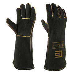 Elliotts - Black and gold Welders Glove 404mm long. (Pack of 1) | BGFLW16
