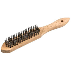 Klingspor -  BH 600 Hand brush with wooden body for Steel, Stainless steel, NF metals