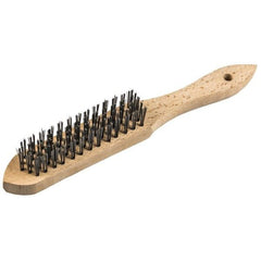 Klingspor - BH 600 Hand Brush Standard Number Of Rows 4, 125 x 25 x 290 mm, Wooden Handle 0.35 Steel (Pack of 12) | 358365