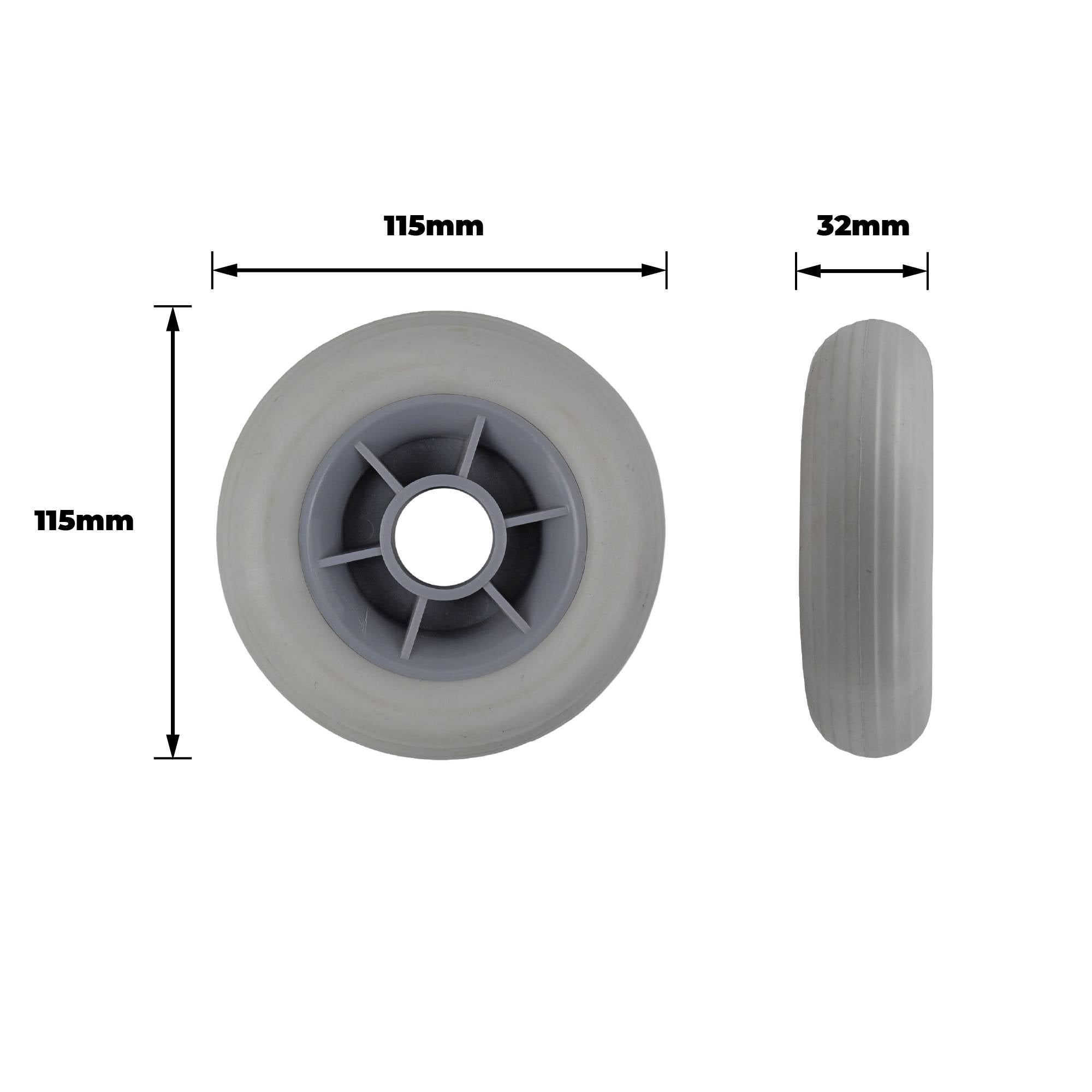 Easyroll 125mm Rotary Buffers 1 " Axle Fitting