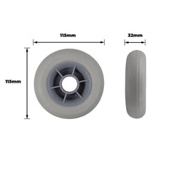 Easyroll 125mm Rotary Buffers 1 " Axle Fitting