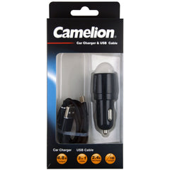 Power DC - Camelion Usb Car Charger 4,800 Mah + 3-In-1 Usb Micro/Type-C/Lightning Cable | CAAC810
