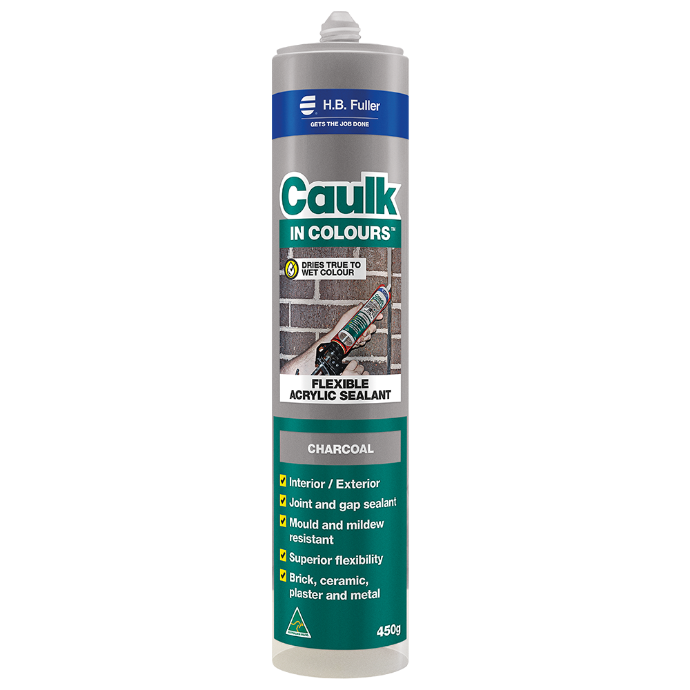 H.B. Fuller caulk in colours sealant cartridge charcoal