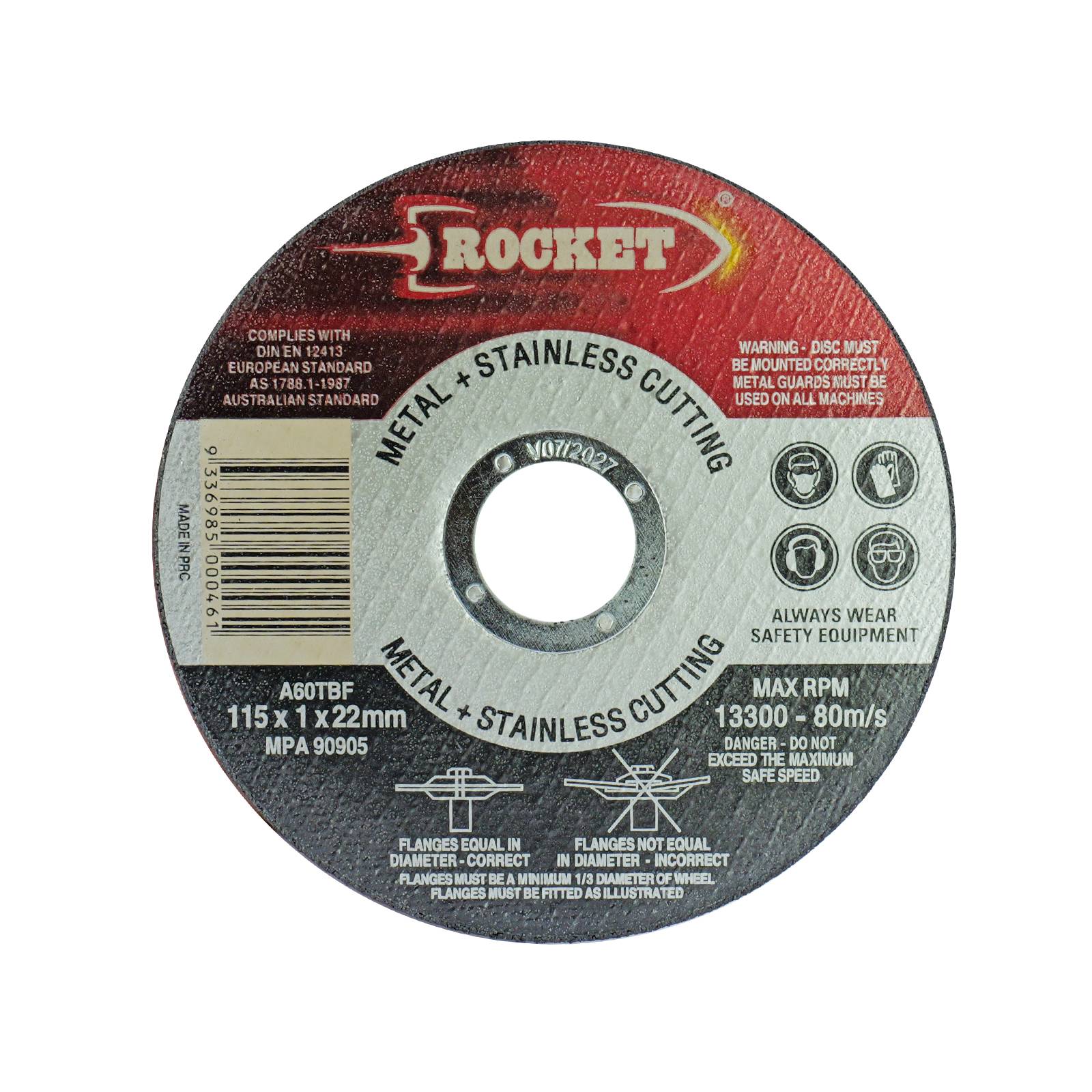 Rocket 115mm Cutting Discs Stainless Steel - 10 Piece