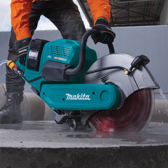 Makita - 80V Max (40Vx2) Brushless 355mm (14") Power Cut - Includes 2 x 8.0Ah Battery & Dual Port Rapid Charger | CE001GL203