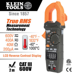 Klein Tools - CLAMP METER AC DC TRMS | A-CL390