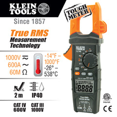 Klein Tools - 600A AC TRMS TEMP LOWZ CLAMP METER | A-CL700
