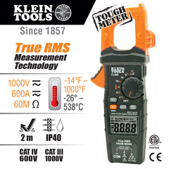 Klein Tools - 600A AC/DC TRMS TEMP LOWZ CLAMP METER | A-CL800