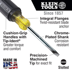 Klein Tools - SCREWDRIVER SET CUSHION GRIP 6-PIECE | A-85074