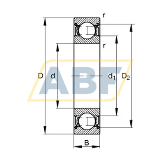 FAG Bearing - 6000-2Z Single Row Deep Groove Ball Bearing 10mm ID x 26mm OD x 8mm W | 6000-2Z_FAG