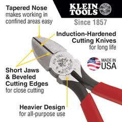 Klein Tools - 6" HD DIAG-CUTTING PLIERS - ALL PURPOSE | A-D252-6