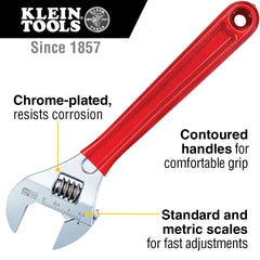 Klein Tools - 12" ADJUSTABLE WRENCH EXTRA CAPACITY | A-D507-12