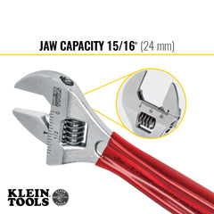 Klein Tools - 6" ADJUSTABLE WRENCH EXTRA-CAPACITY | A-D507-6