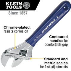 Klein Tools - ADJUSTABLE WRENCH. EXTRA-WIDE JAW. 8IN | A-D509-8