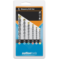 Sutton Tools - 4-10mm Drill D600 Masonry TCT Standard Fixing Set 6Pc | D600SMD2