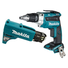 Makita - 18V Brushless High Torque Screwdriver Autofeed Collated Screwgun Attachment - Tool Only | DFS250ZX2