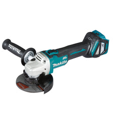 Makita - 18V Brushless 125mm Angle Grinder Slide Switch Variable Speed Kick Back Detection - Tool Only | DGA511Z