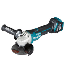 Makita - 18V Brushless 125mm Angle Grinder Paddle Switch Variable Speed Kick Back Detection Electric Brake - Tool Only | DGA517Z