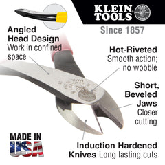 Klein Tools - 8" JOURNEYMAN HI-LEV DIAG-CUTTING PLIERS | A-J2000-48