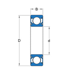 FAG Bearing - SS6006-2RS Single Row Deep Groove Ball Bearing 30mm ID x 55mm OD x 13mm W | SS6006-2RS_FAG
