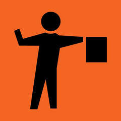 Uniform Safety Signs - 600 x 600mm - Corflute - Class 1 Reflective - Symbolic Flagman | TCF85