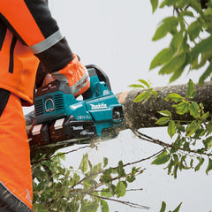 Makita - 18V x 2 300mm Brushless Top Handle Chainsaw - Includes 2 x 5.0Ah Batteries & Dual Port Rapid Charger | DUC306PT2