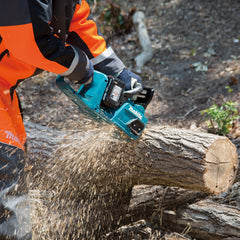 Makita - 18V x 2 400mm Brushless Chainsaw with Captive Nuts Kit - Includes 2 x 5.0Ah Batteries & Dual Port Rapid Charger | DUC405PT2