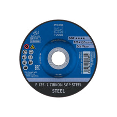 Pferd - Grinding Wheel E 125-7 Zirkon SGP Steel (Pack of 10) | 62212737-10