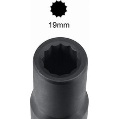 Trax - 19mm 3/4"D 12PT Met Socket | ARX-HS3419