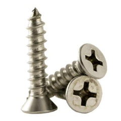 BBI - 10ga-16x1 1/2" (Ft) - Stainless 316 Self-tapping Screws Counter-sunk Head Phillips | 682131