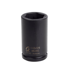 Action 1-1/2" x 1" Drive 6-point Imperial Budd Wheel Impact Socket - Control Depth Hex