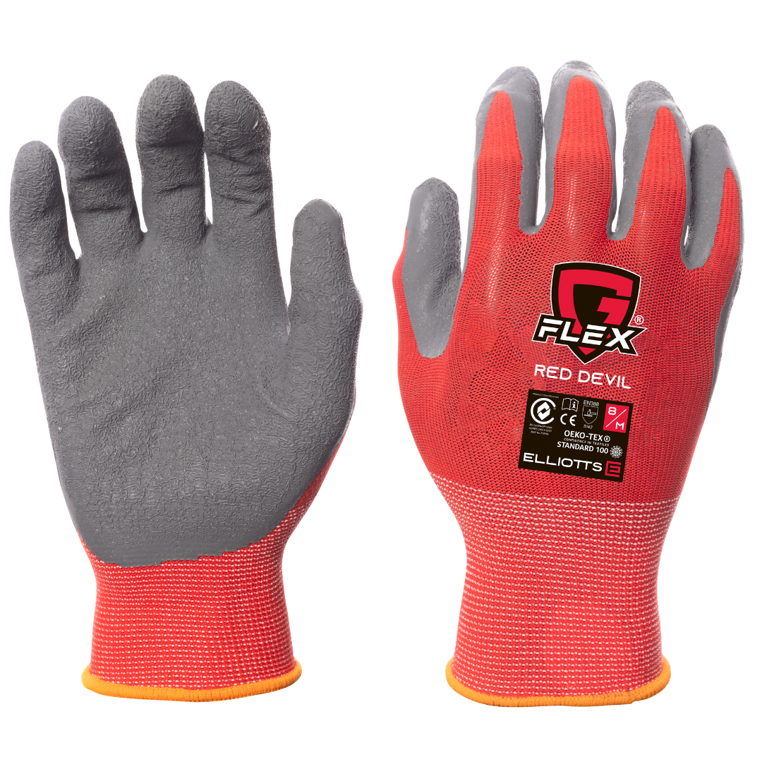 Elliotts - G-Flex Red Devil - Black Latex/ Red Liner. Size 8 (Pack of 120) | ELG3222008-120