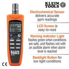 Klein Tools - Carbon Monoxide Gas Meter | A-ET110
