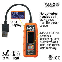 Klein Tools - Usb Digital Meter-Type A